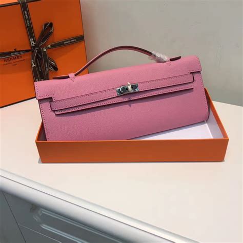 hermes pink kelly clutch